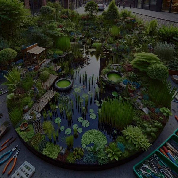 Comment cultiver des plantes aquatiques dans un petit bassin de jardin urbain ?