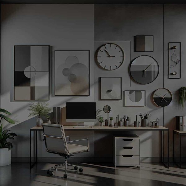 Quelles idées de décoration murale pour un espace bureau contemporain?