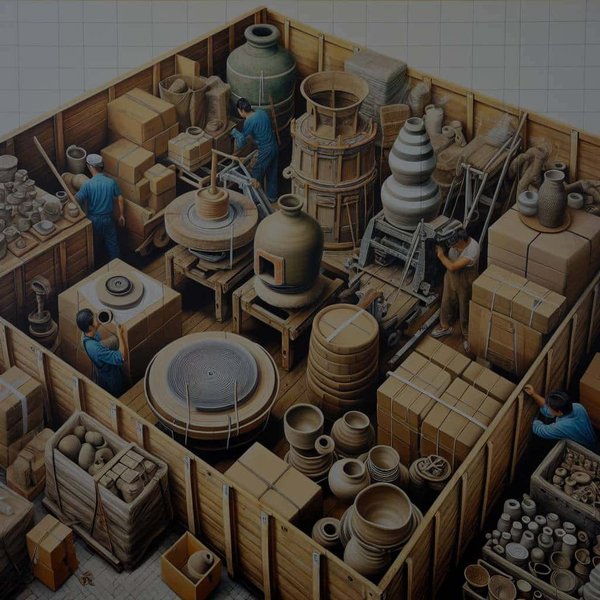 Quelles méthodes pour déménager un atelier de poterie, y compris le tour et le four ?